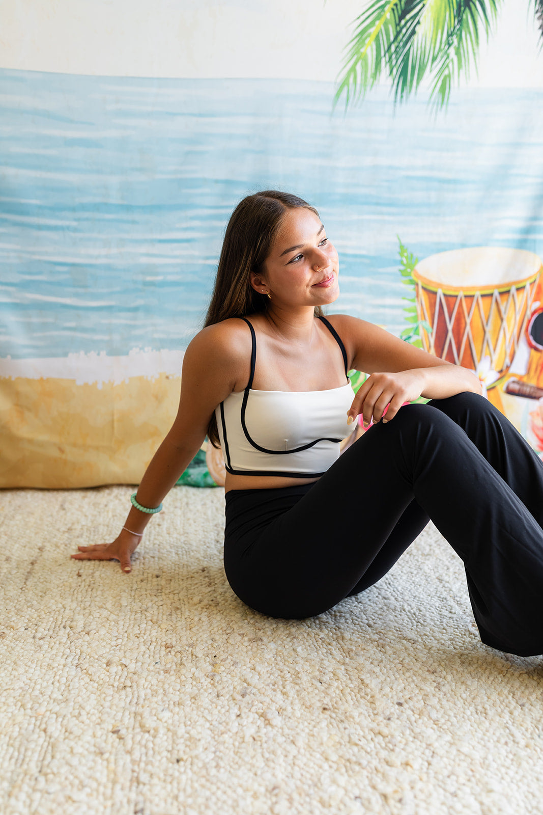 Palmr Style Throwback High Waist Flare Legging Black crossover high waited flare yoga pants resort wear athleisure wear self-care