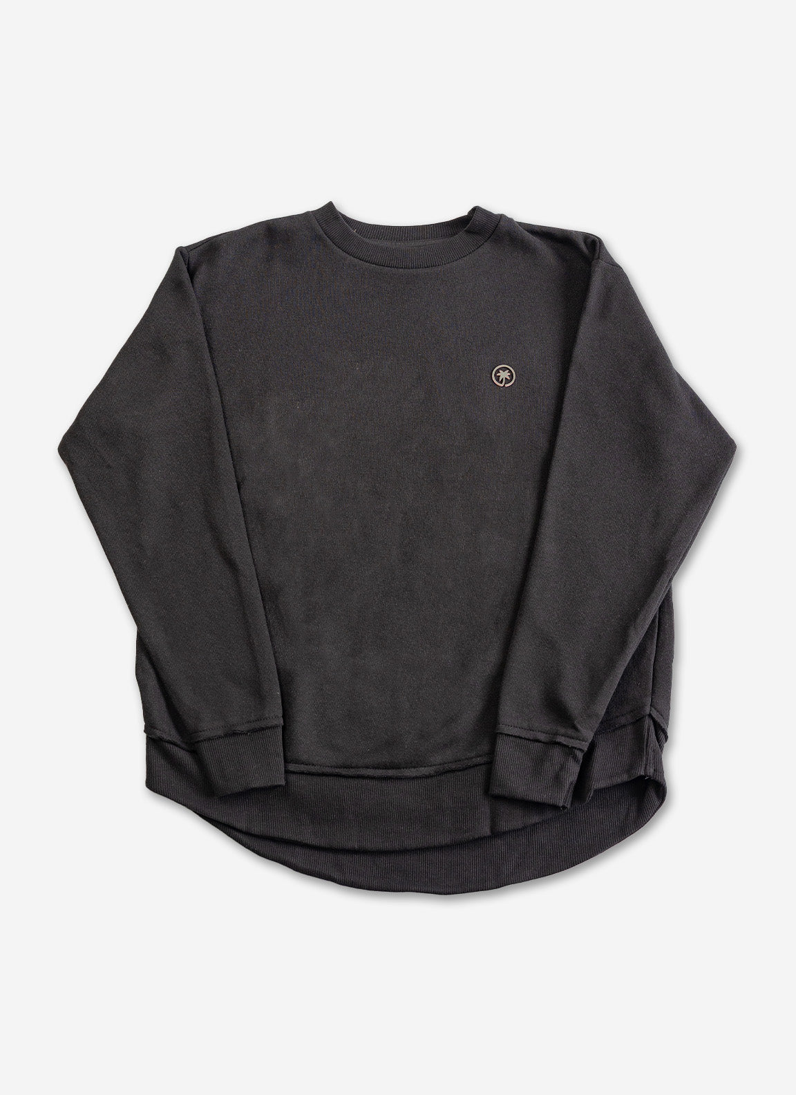 Palmr Style Womens Weekender Black Sweatshirt Palm Tree Resort Wear Self-Care T1D