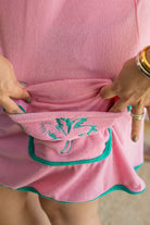 Palmr Style Womens pocketful palms pink Palm Tree coverup Resort Wear Selfcare T1D pump pocket