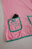 Palmr Style Womens pocketful palms pink Palm Tree coverup Resort Wear Selfcare T1D pump pocket