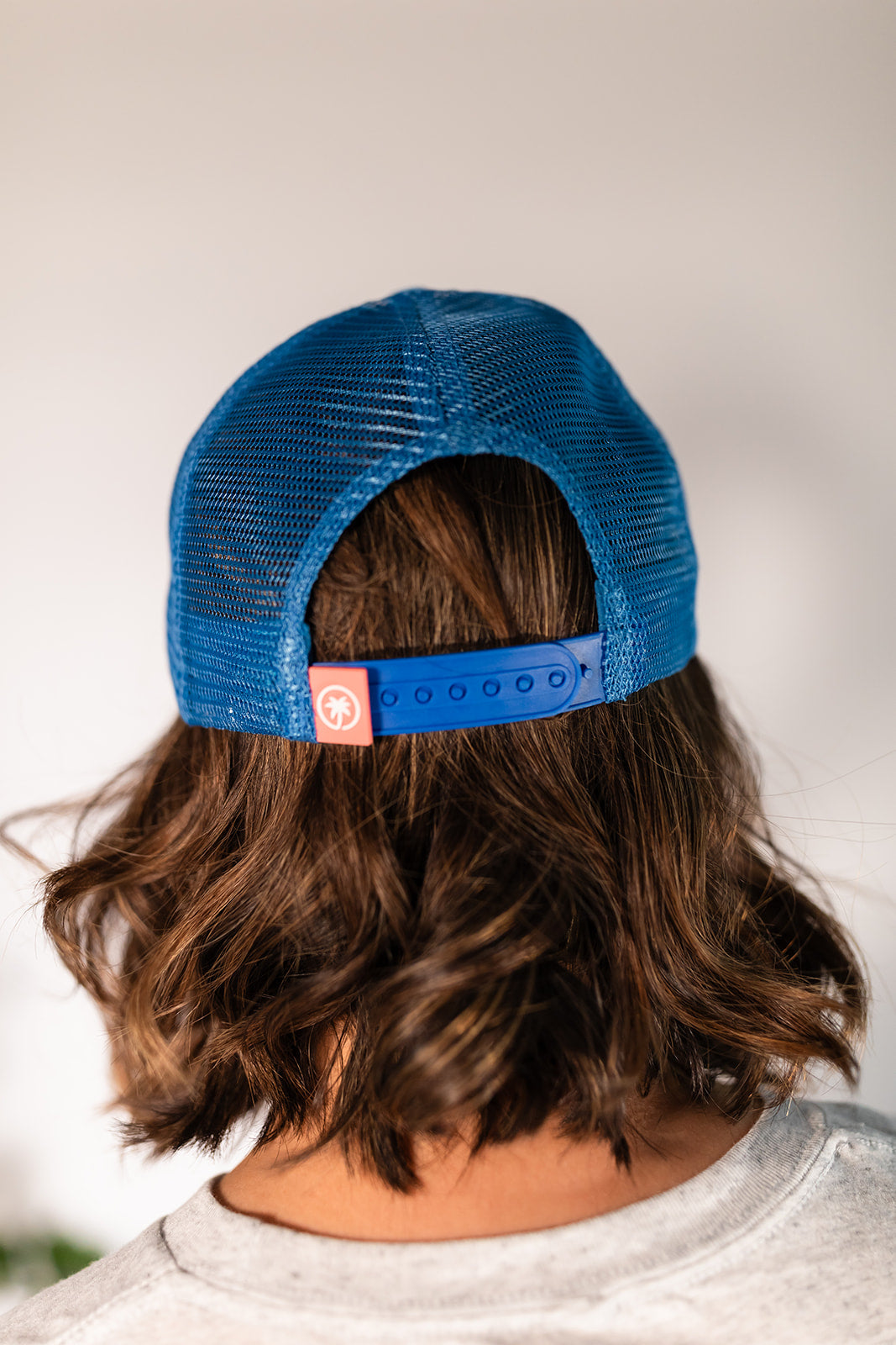 Palmr Style T1D Blue Trucker Hat Resort Wear Self-Care Type 1 Diabetes