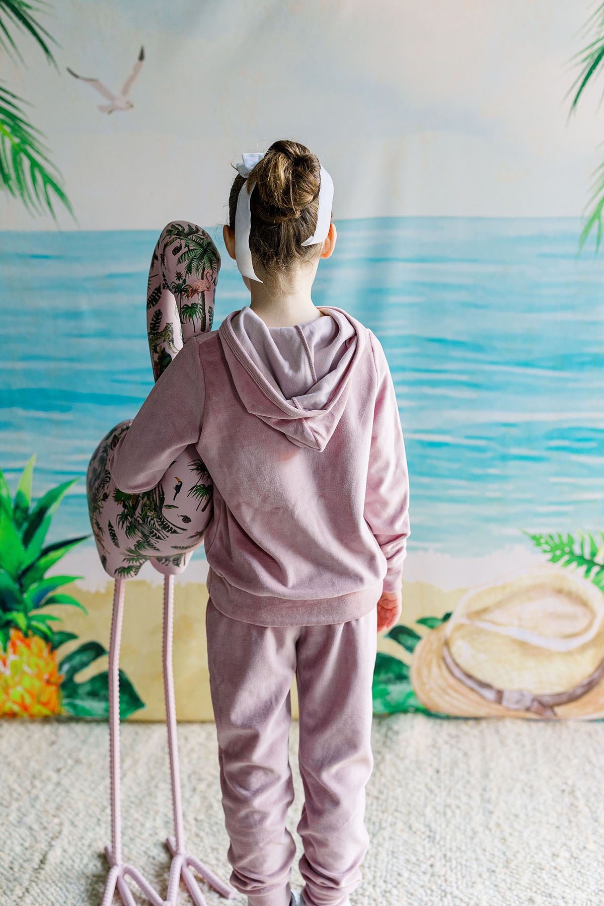 Palmr Style girls cotton candy cozy set Palm Tree Resort Wear Selfcare