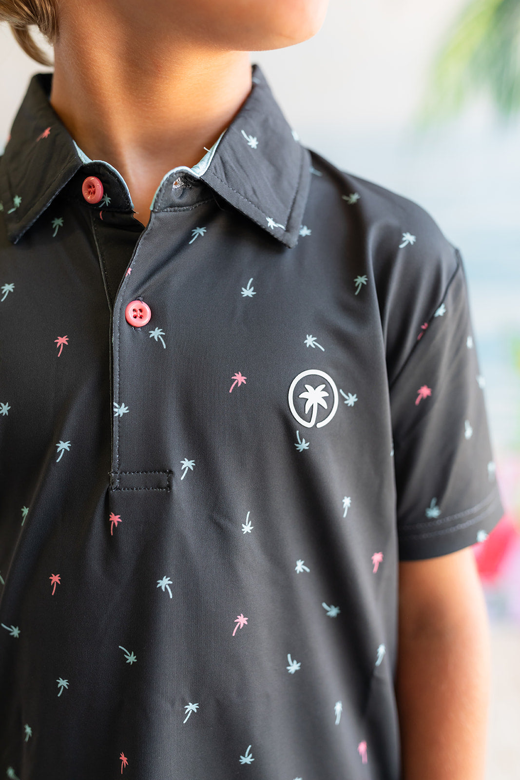 Palmr Style Kids Palm Icon Night Black Palm Tree Resort Wear Self-care T1D