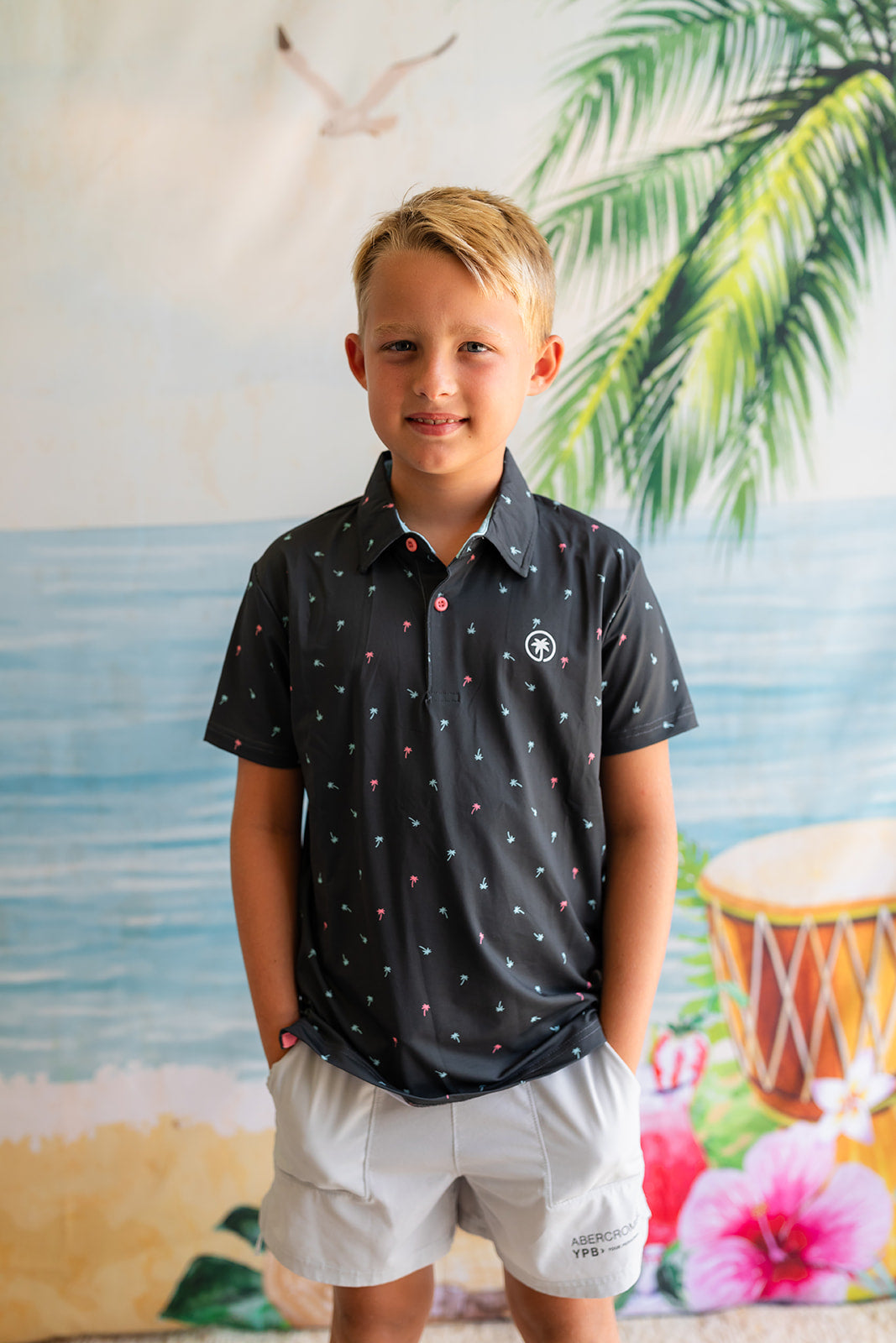 Palmr Style Kids Palm Icon Night Black Palm Tree Resort Wear Self-care T1D