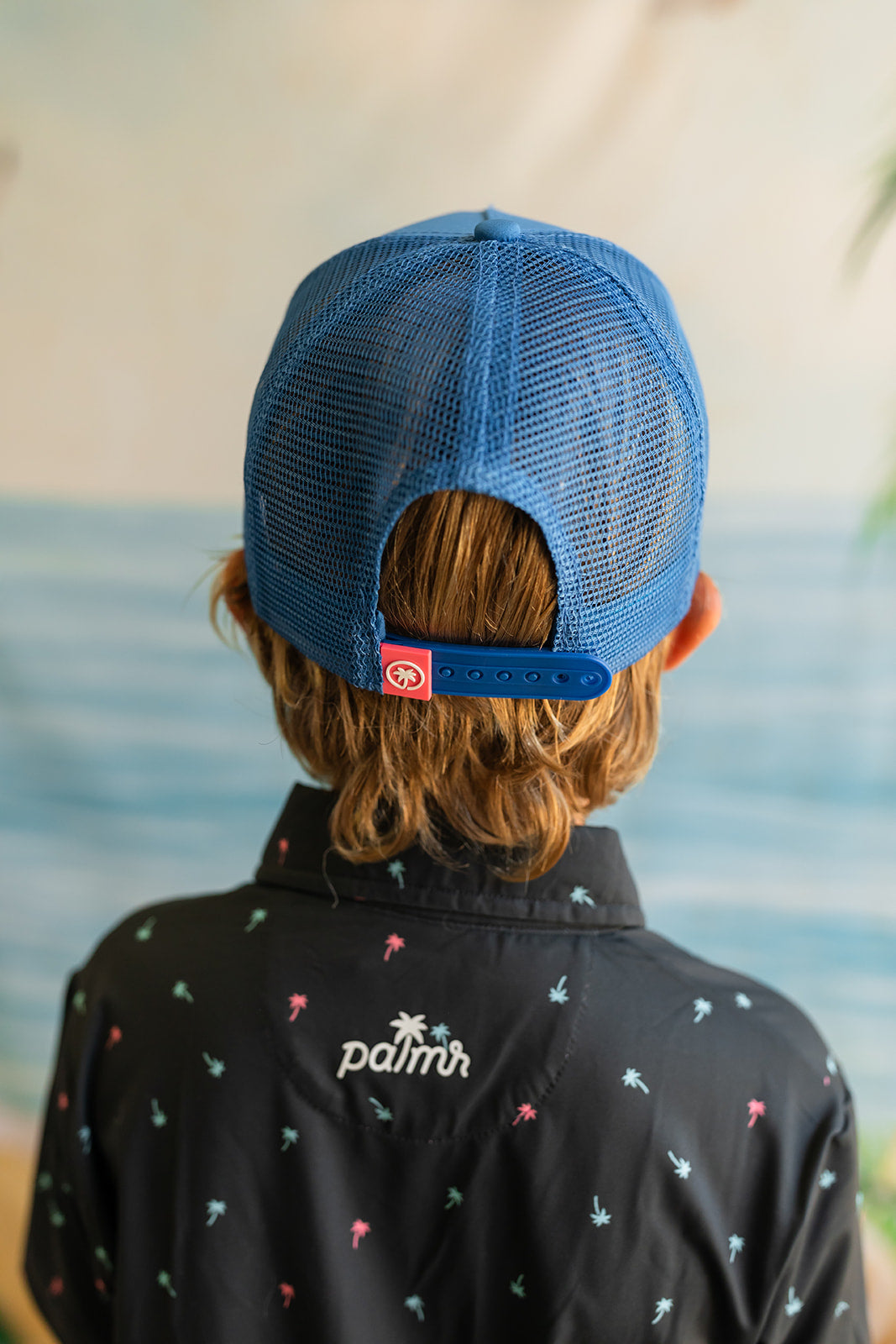 Palmr Style T1D Blue Trucker Hat Resort Wear Self-Care Type 1 Diabetes