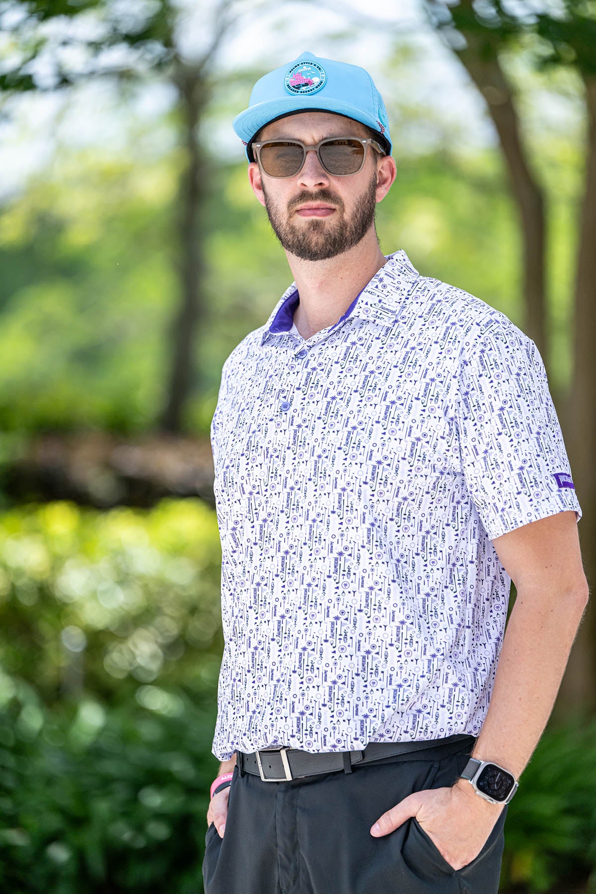 Palmr Style mens Touched By Type 1 Golf Polo T1D