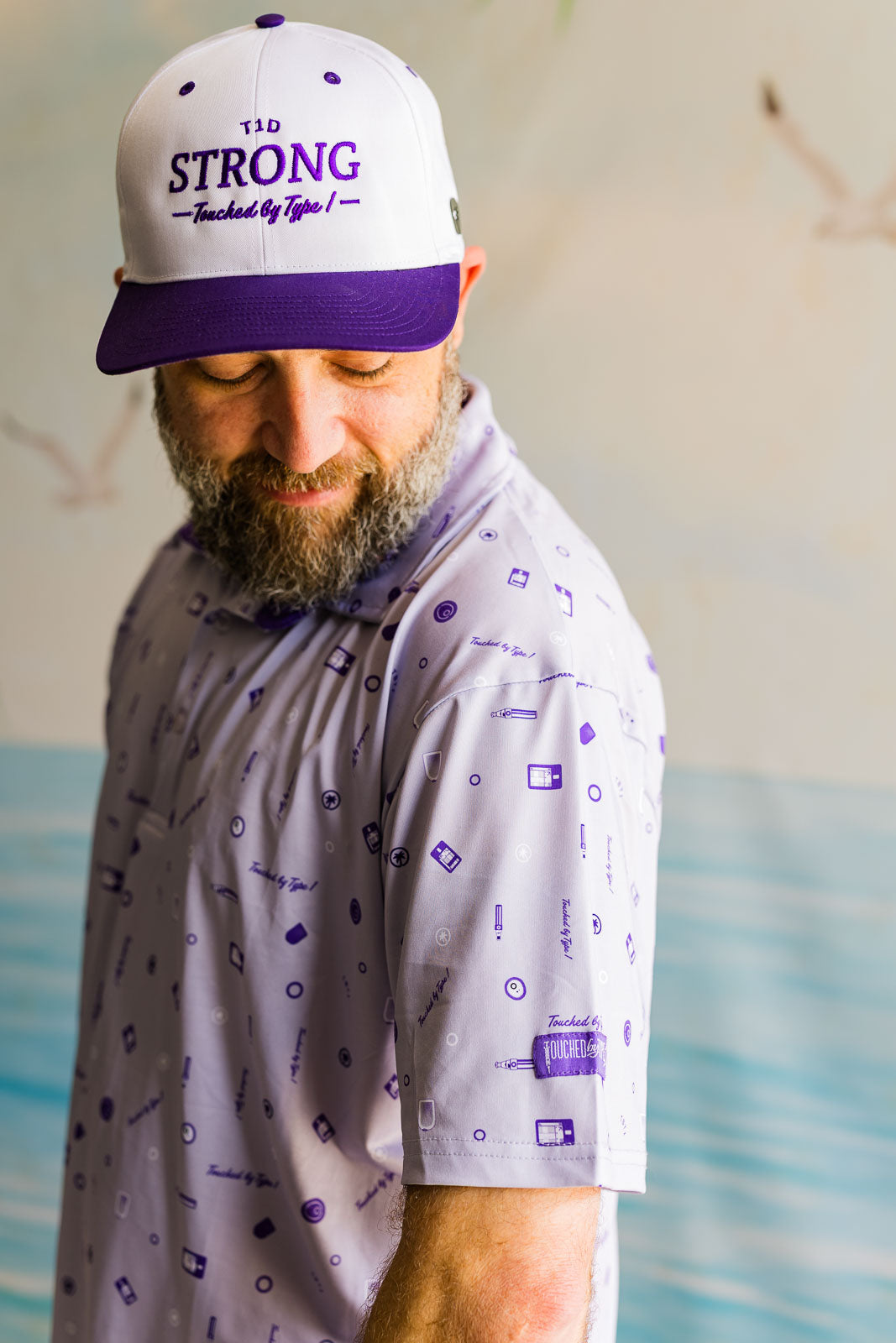 Palmr Style mens Touched By Type 1 Type One Vibe Polo T1D