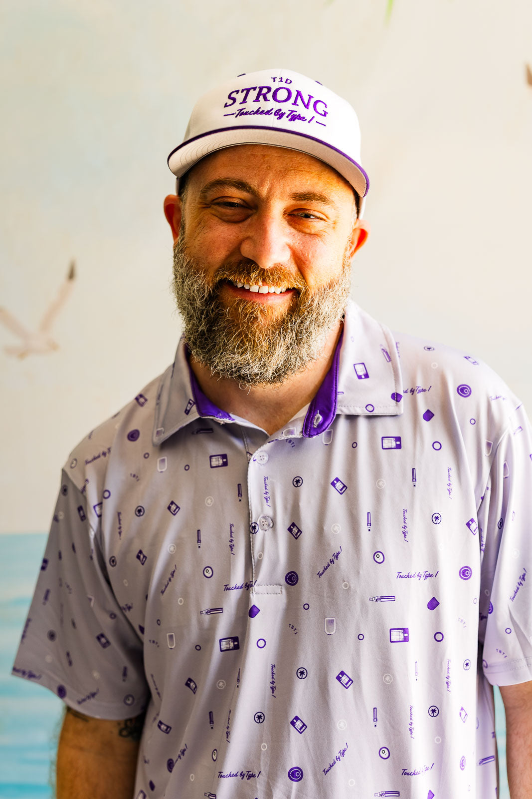 Palmr Style mens Touched By Type 1 Type One Vibe Polo T1D