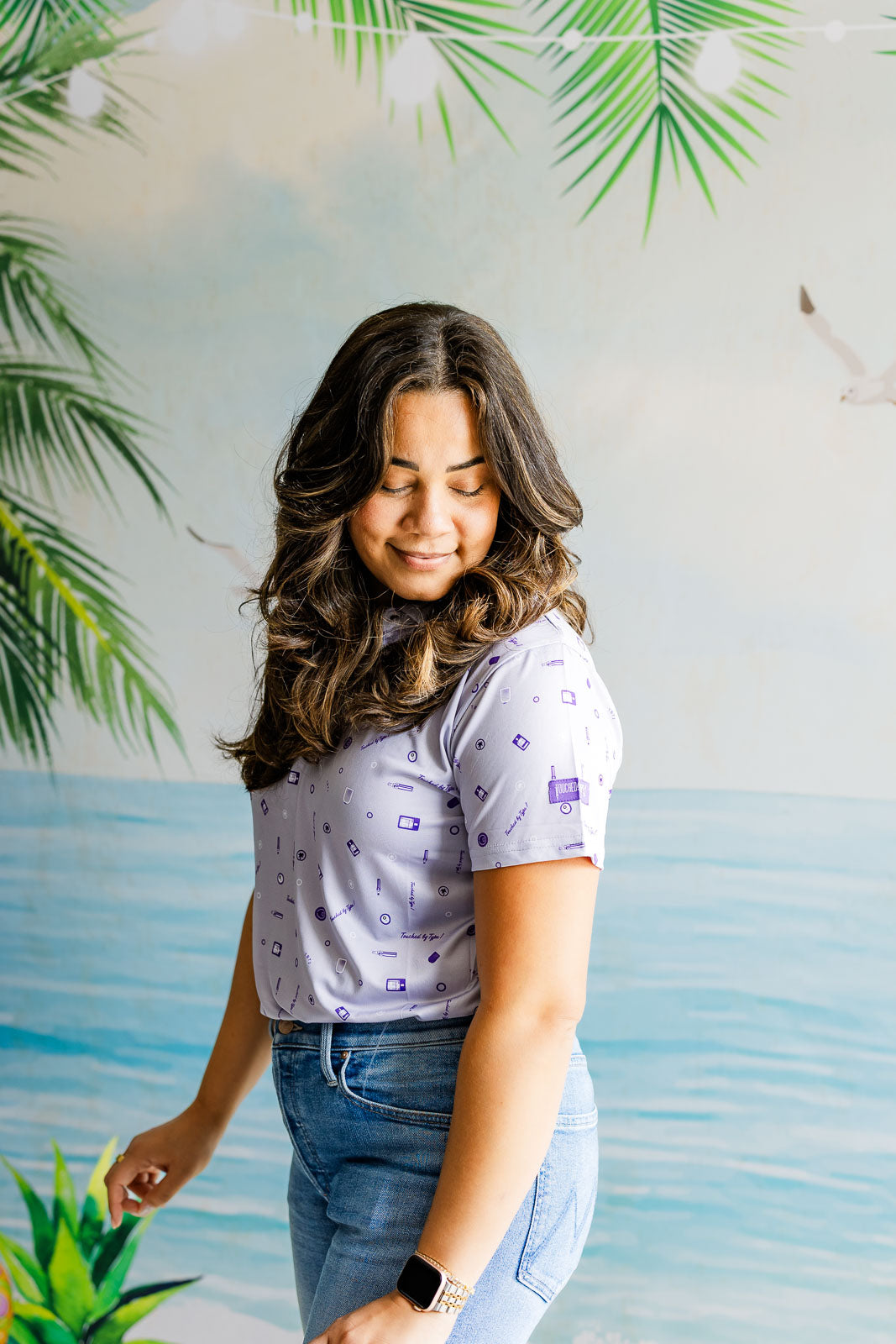 Palmr Style womens TouchedByType1 T1 Vibe Polo T1D