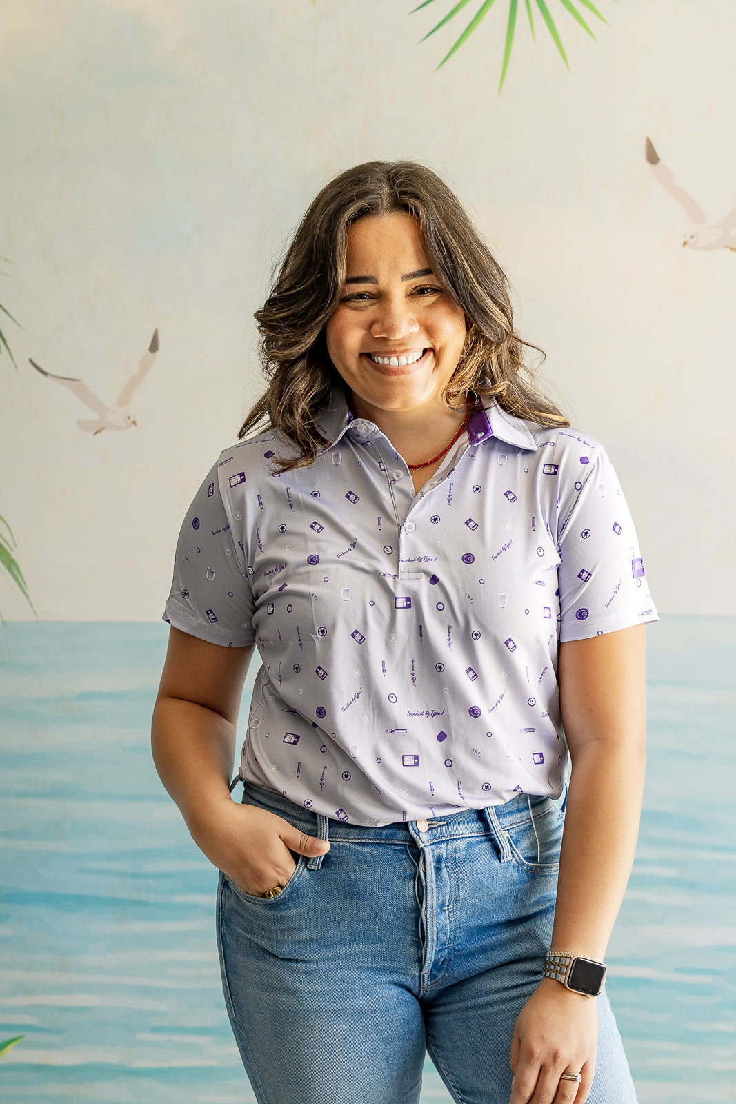 Palmr Style womens TouchedByType1 T1 Vibe Polo T1D