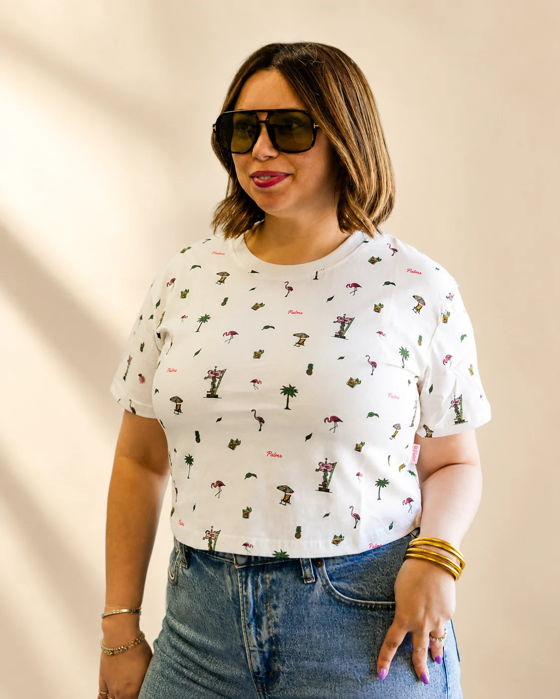 The Palmr Bay Women's Crop Tee — view 3 | Palmr Style