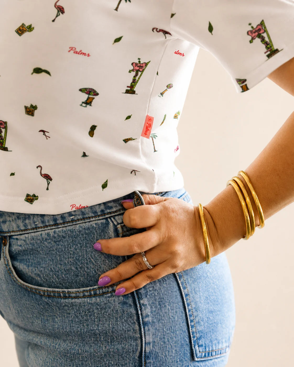The Palmr Bay Women's Crop Tee — view 4 | Palmr Style