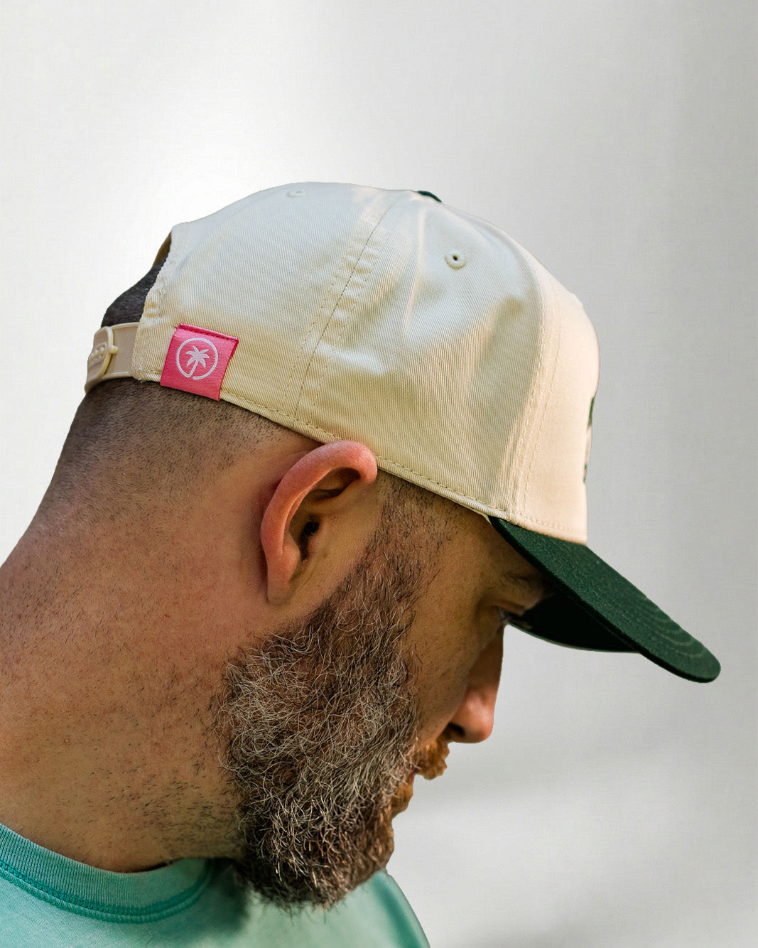 Palmr Style Social Club Hat Forest Green Natural Palm tree Resort Wear Selfcare T1D T1Dstrong