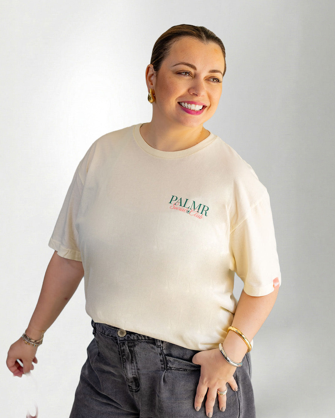 Palmr Style Palmr Socal Club tee Vintage Washed Cream Short sleeve shirt