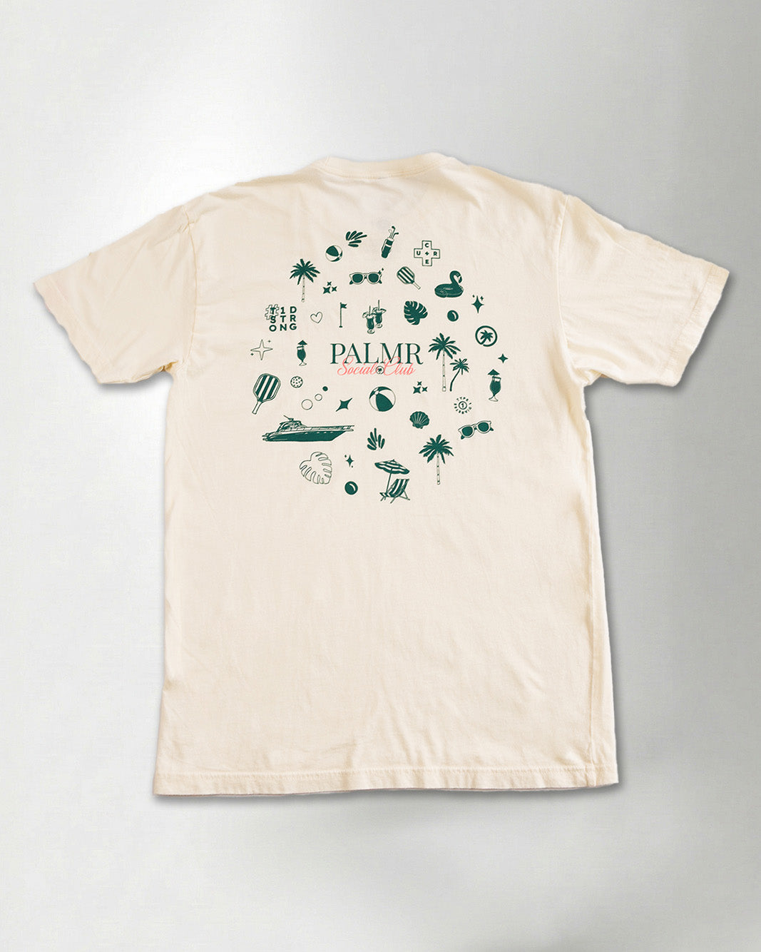 Palmr Style Palmr Socal Club tee Vintage Washed Creme Short sleeve shirt