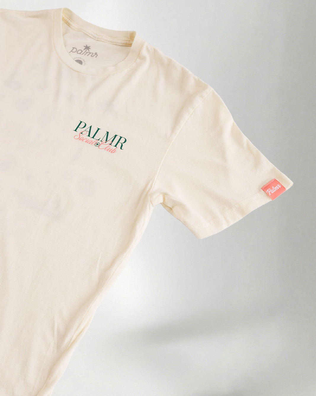 Palmr Style Palmr Socal Club tee Vintage Washed Cremåe Short sleeve shirt