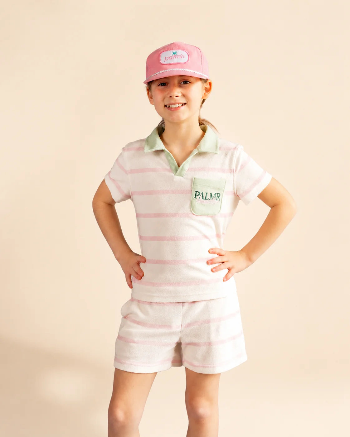The Cabana Pink Stripe Girl's Top: girls top | Palmr Style