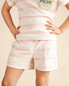 The Cabana Pink Stripe Girl's Shorts: girls shorts | Palmr Style