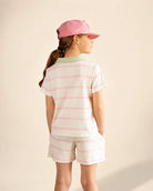 The Cabana Pink Stripe Girl's Top — view 5 | Palmr Style