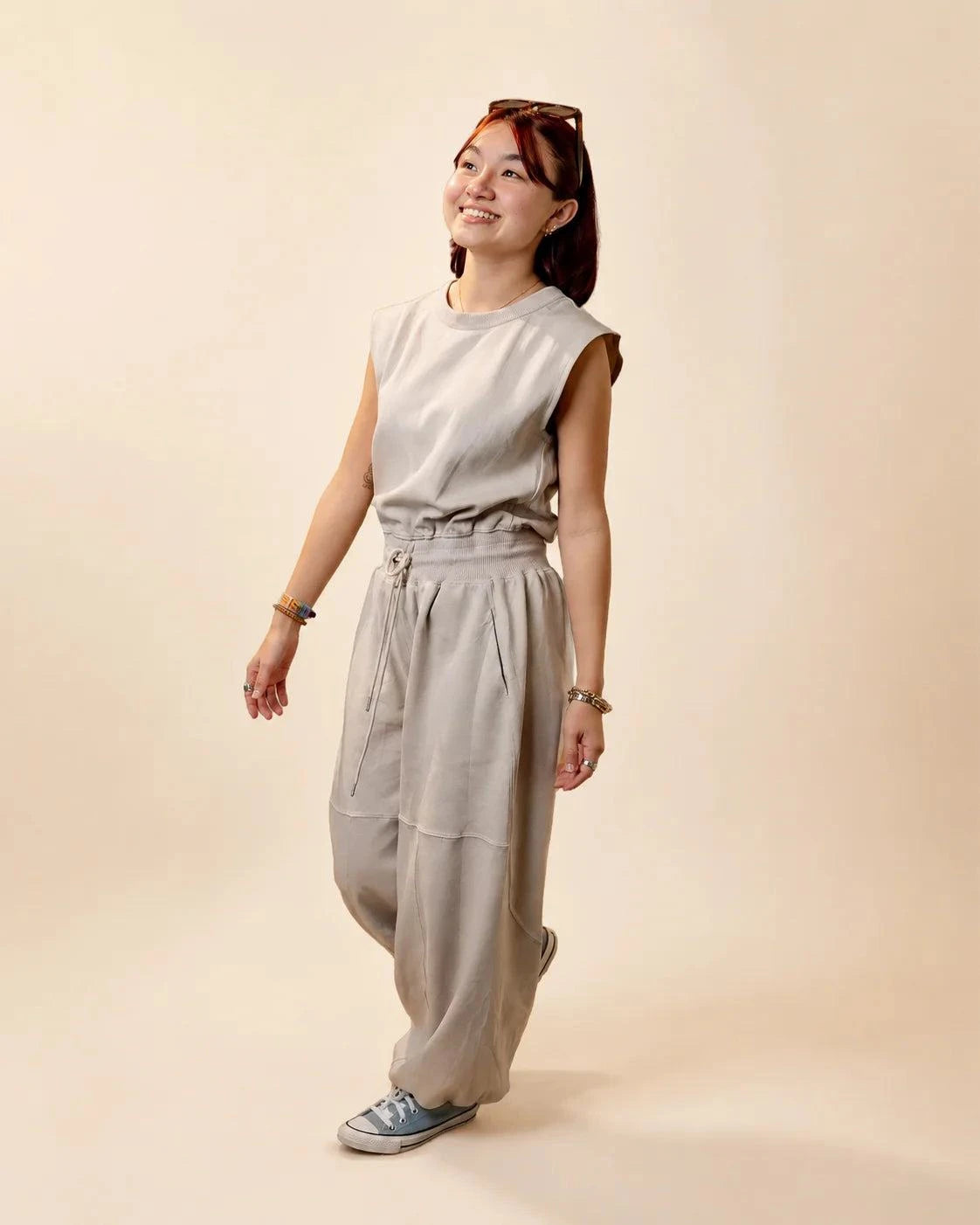 The Palm Play Jumpsuit - Cream — view 4 | Palmr Style