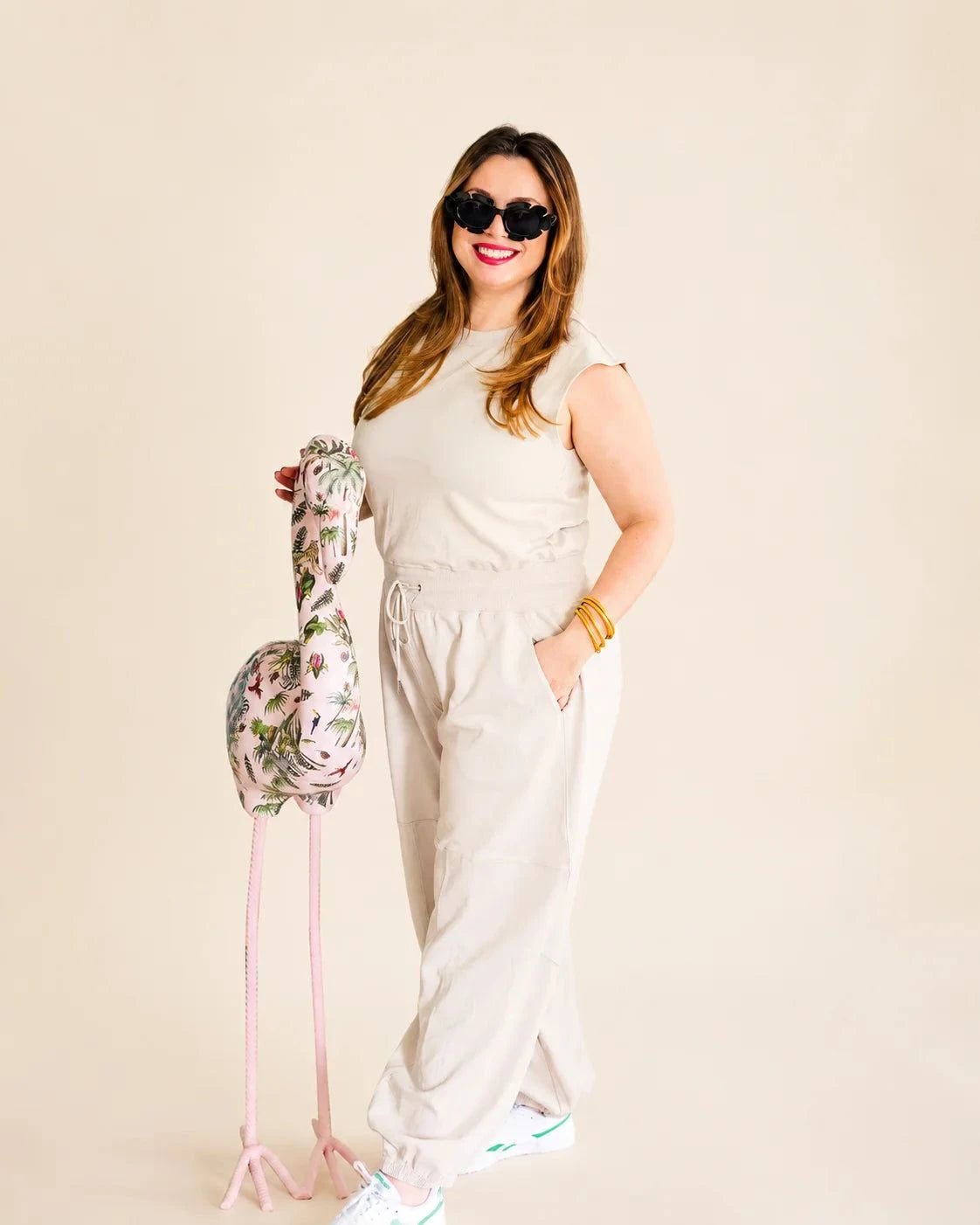 The Palm Play Jumpsuit - Cream — view 5 | Palmr Style