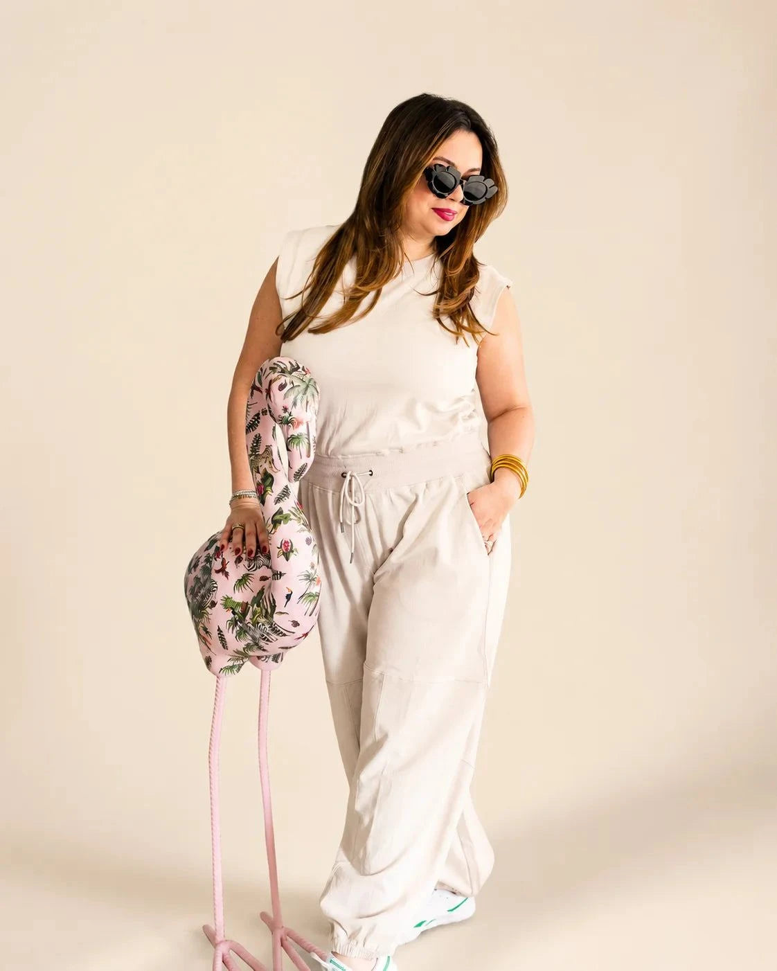 The Palm Play Jumpsuit - Cream — view 6 | Palmr Style
