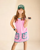 Pocketful of Palms Girl's Dress — view 5 | Palmr Style