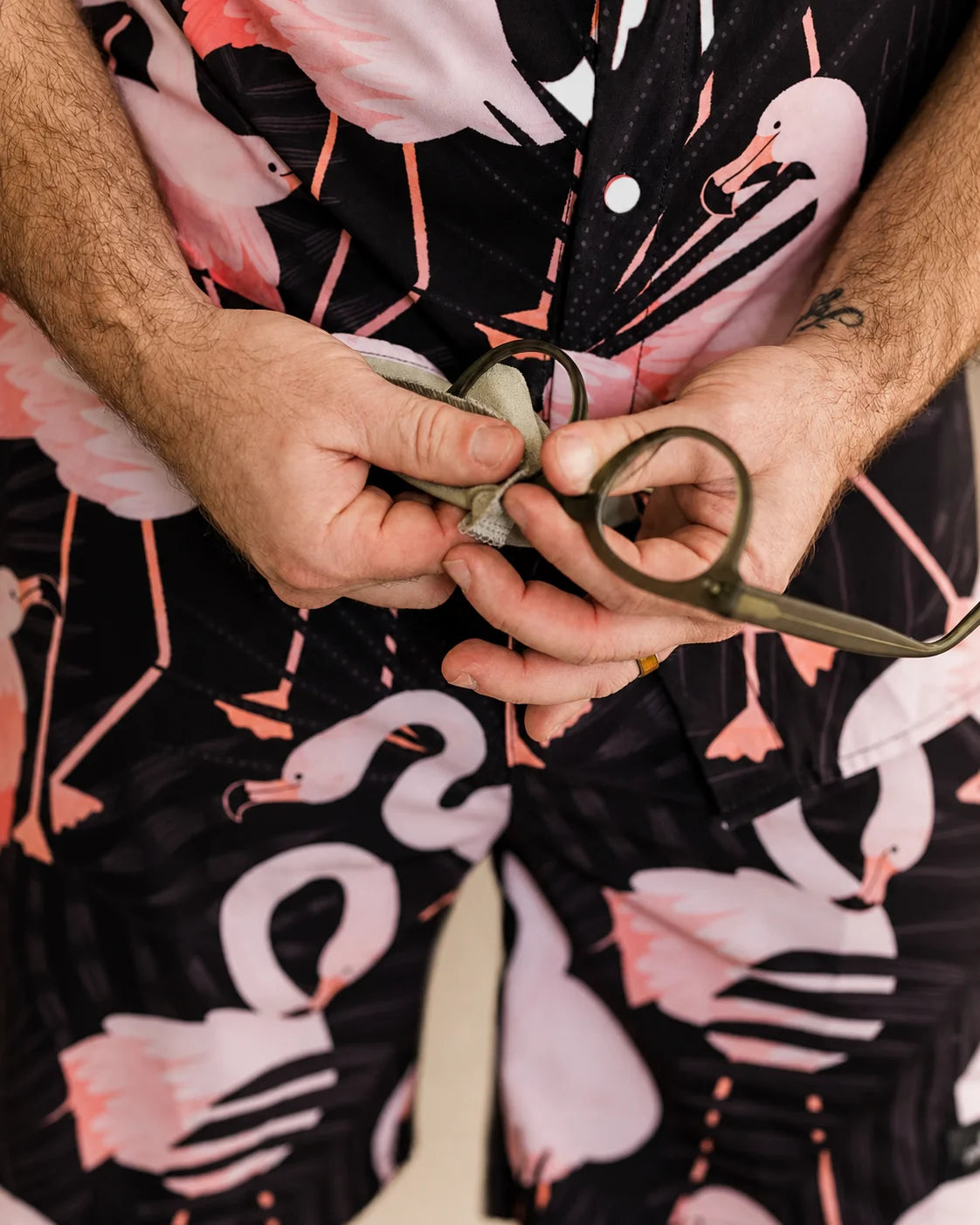 The Night Flamingo Button Up — view 3 | Palmr Style
