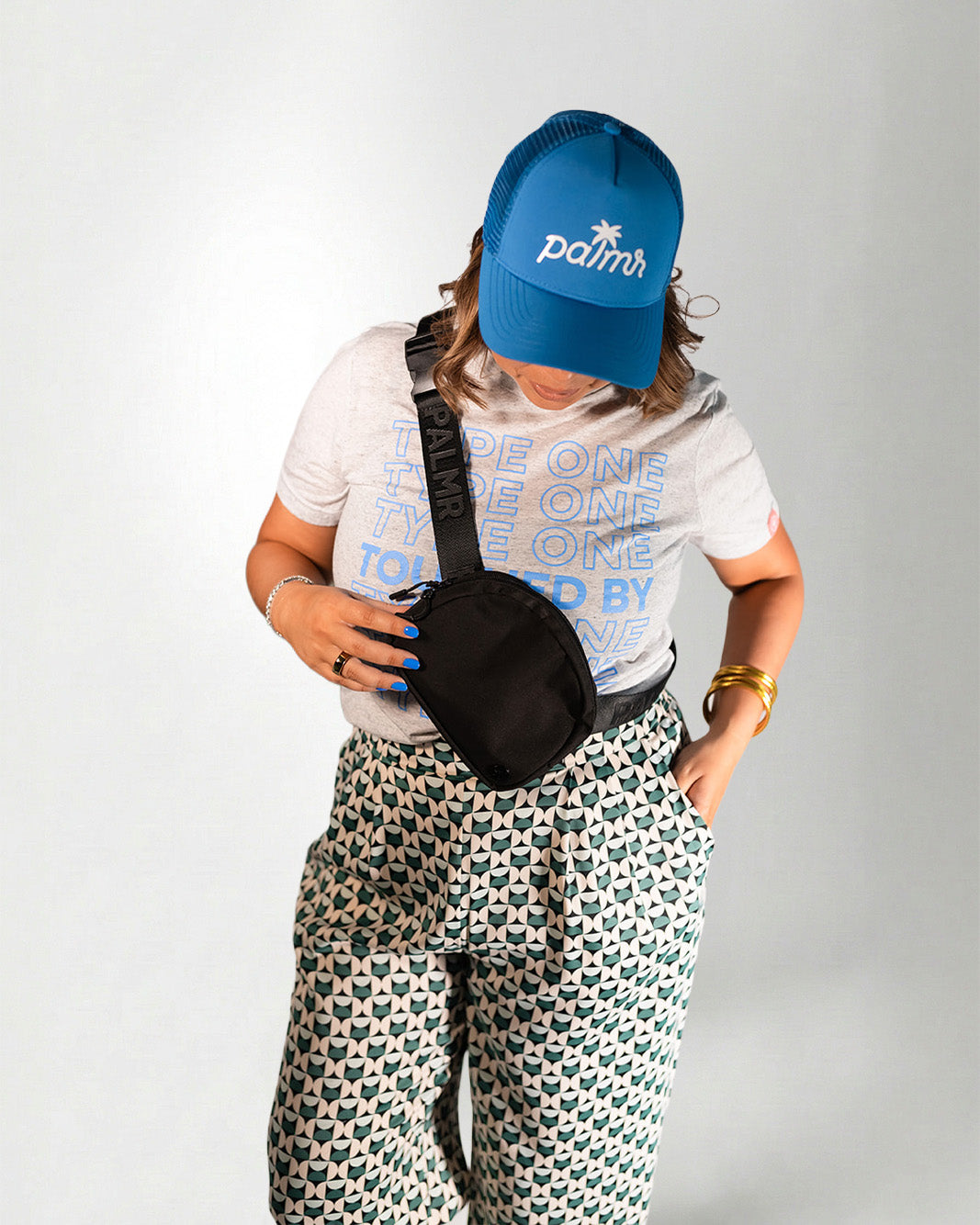 Palmr Style Black Belt Bag T1D Insulin Pump Bag Resort Wear Self-Care