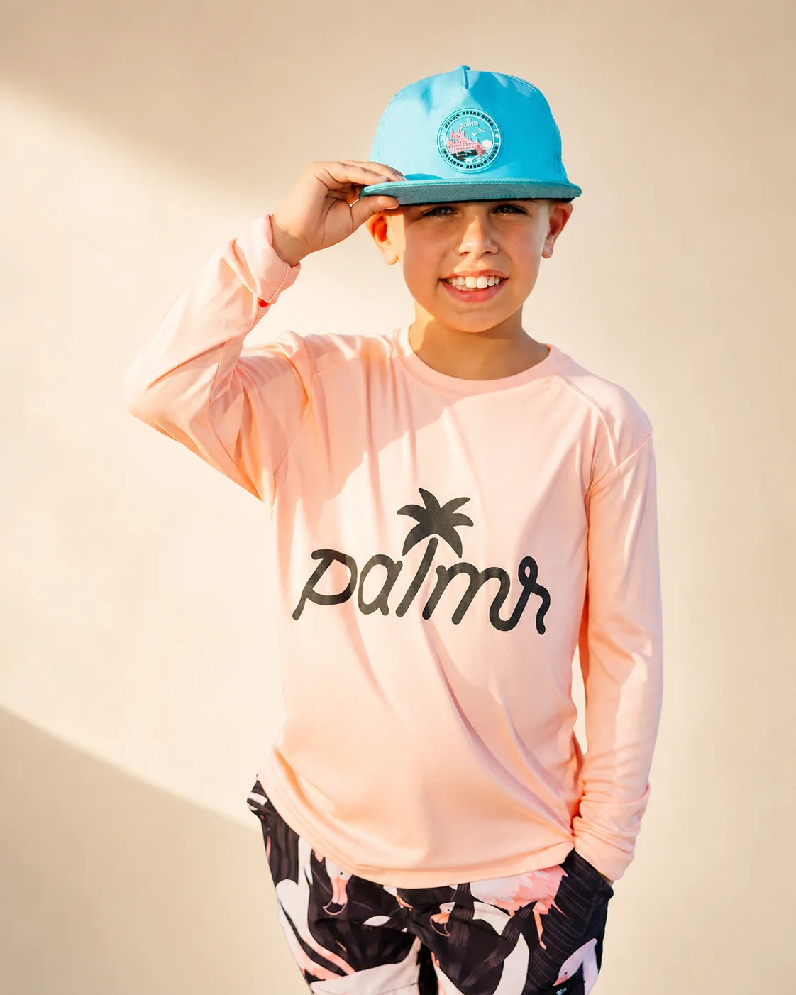 The Palmr SunVibe Kids Shirt - Coral: kids tee | Palmr Style