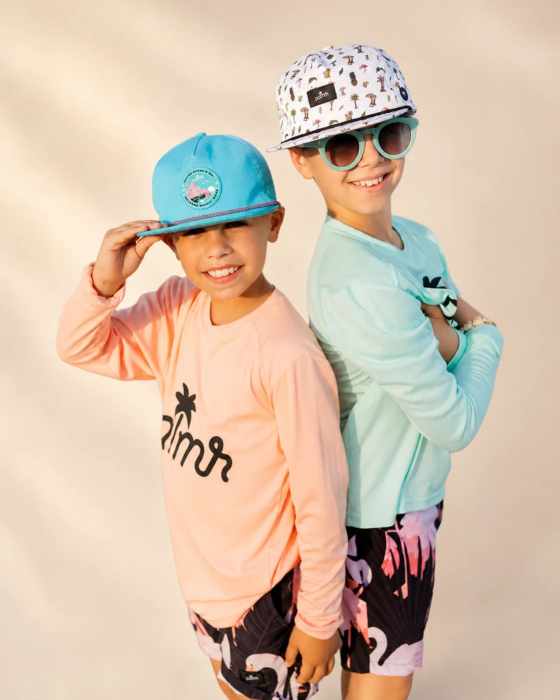 The Palmr SunVibe Kids Shirt - Coral — view 4 | Palmr Style