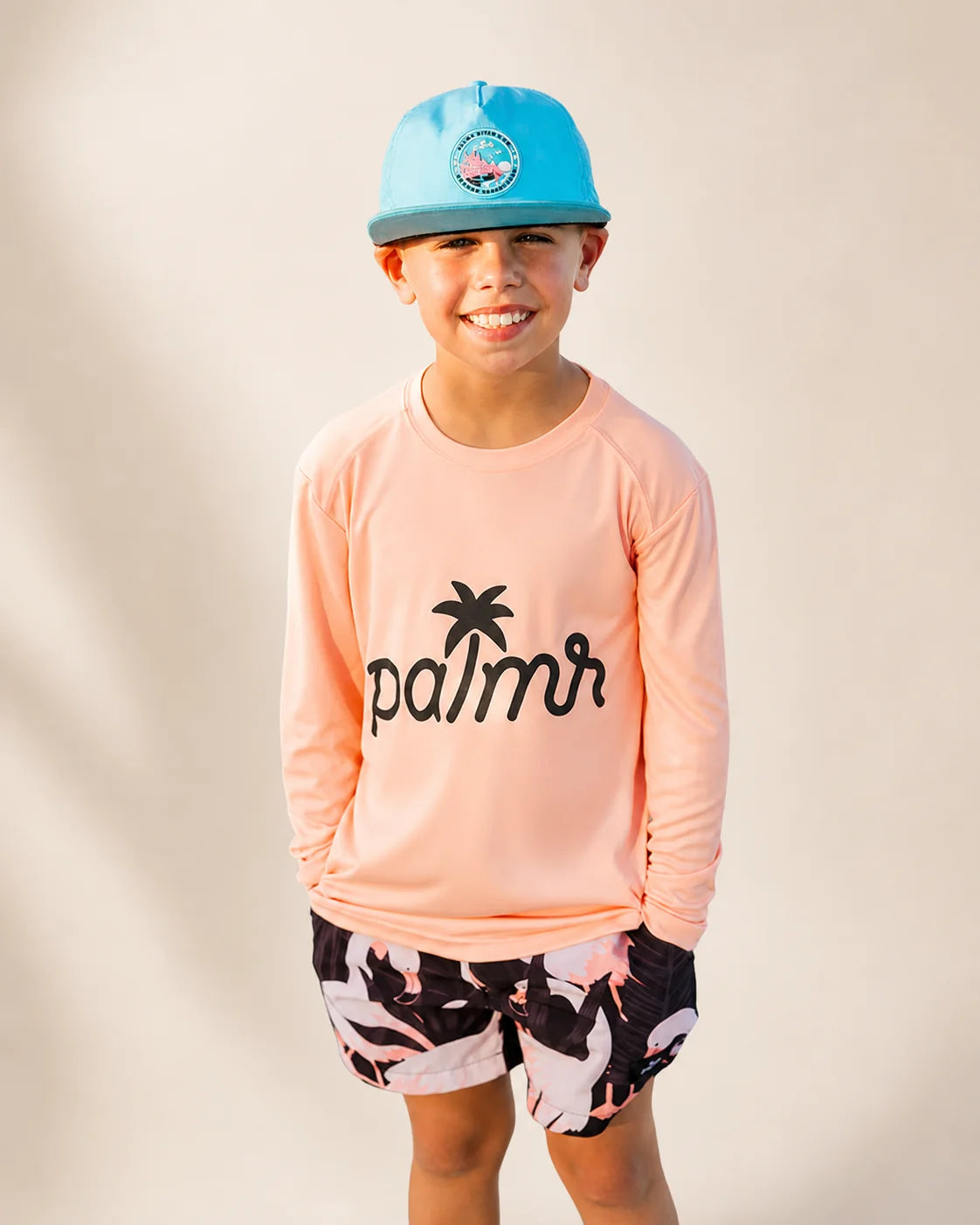 The Palmr SunVibe Kids Shirt - Coral — view 5 | Palmr Style