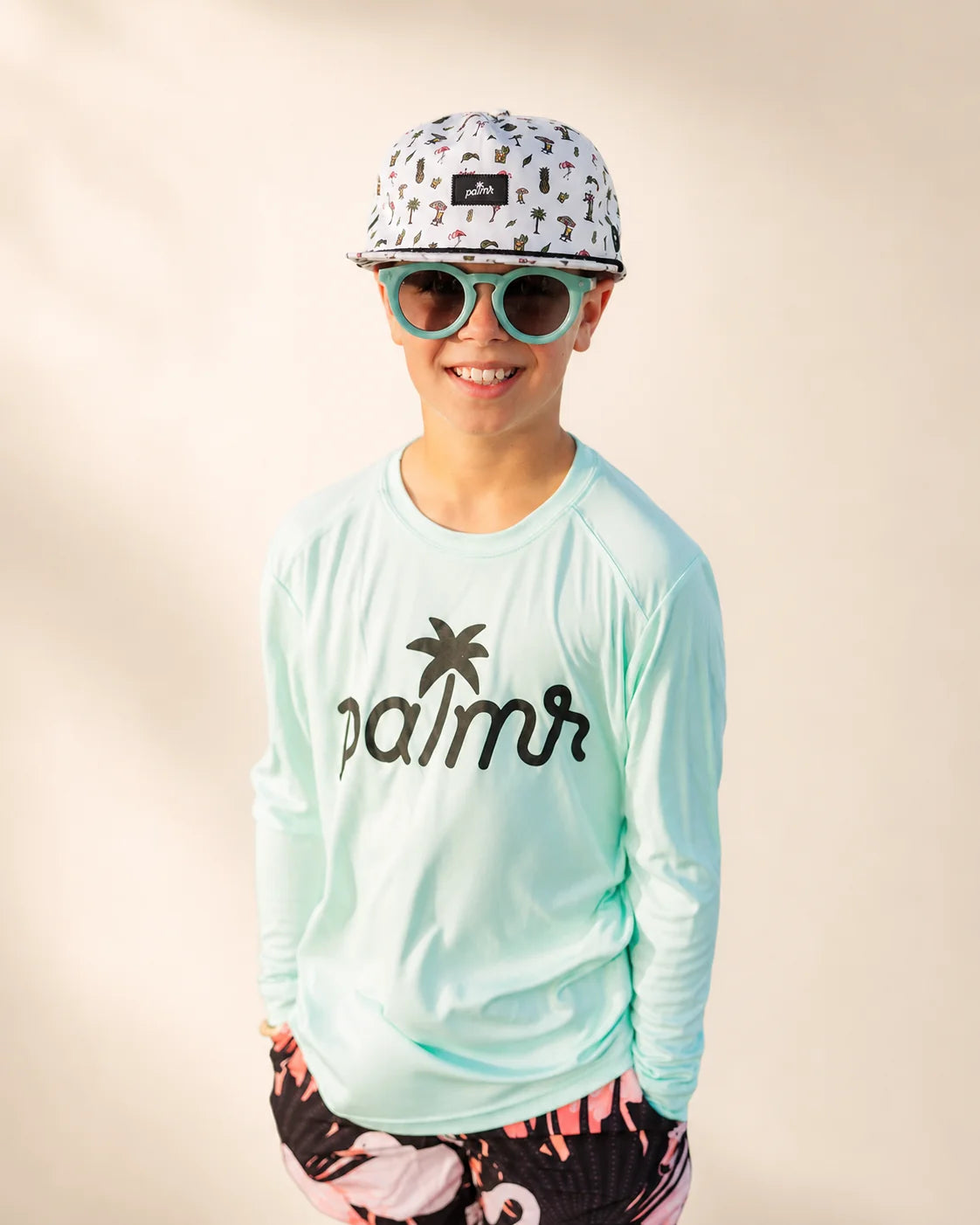The Palmr SunVibe Kids Shirt - Mint Green — view 3 | Palmr Style