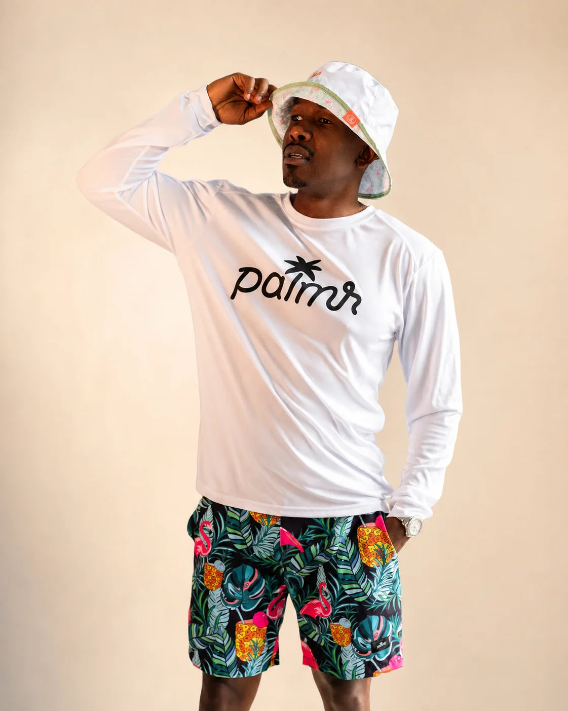 The Palmr SunVibe Shirt - White — view 3 | Palmr Style