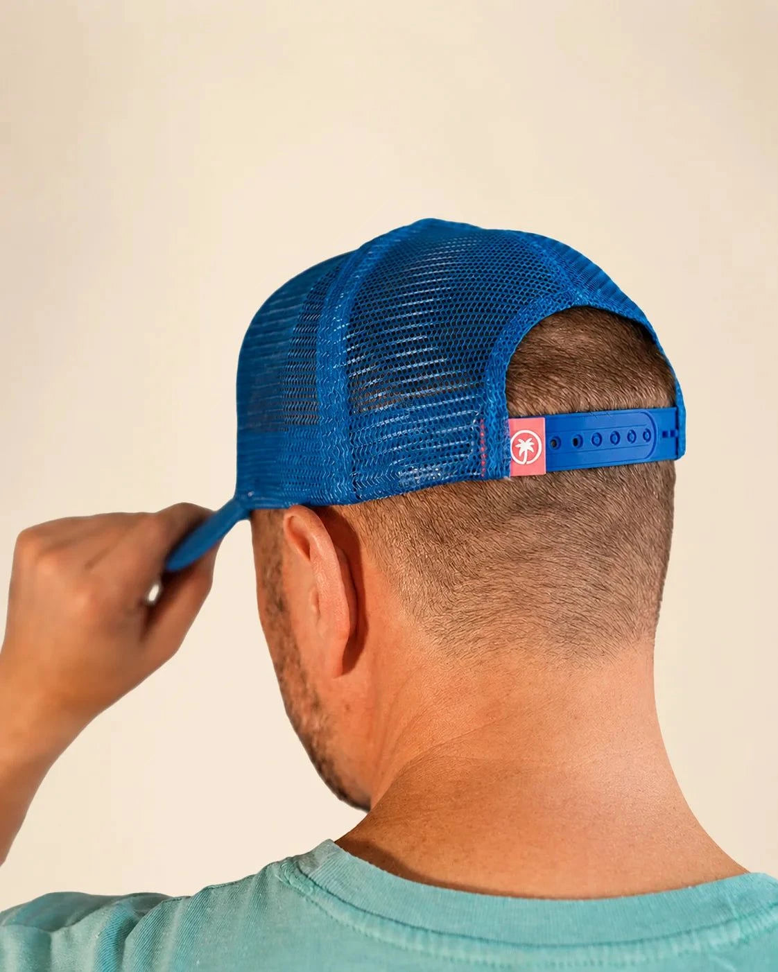 T1D Blue Trucker Hat — view 5 | Palmr Style
