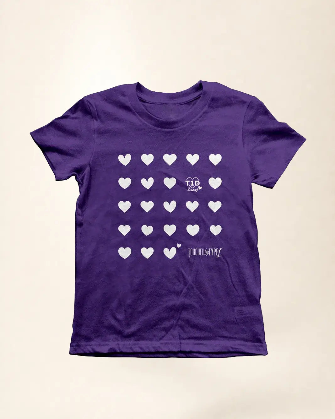 T1D Hearts Youth Tee: T1D-friendly kids tee | Palmr Style