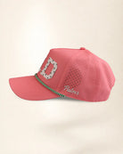 Pink T1D hat with palm design, water-resistant and stylish for Florida heat