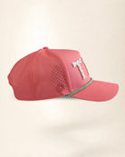 Pink T1D hat with palm design, water-resistant and stylish for Florida heat