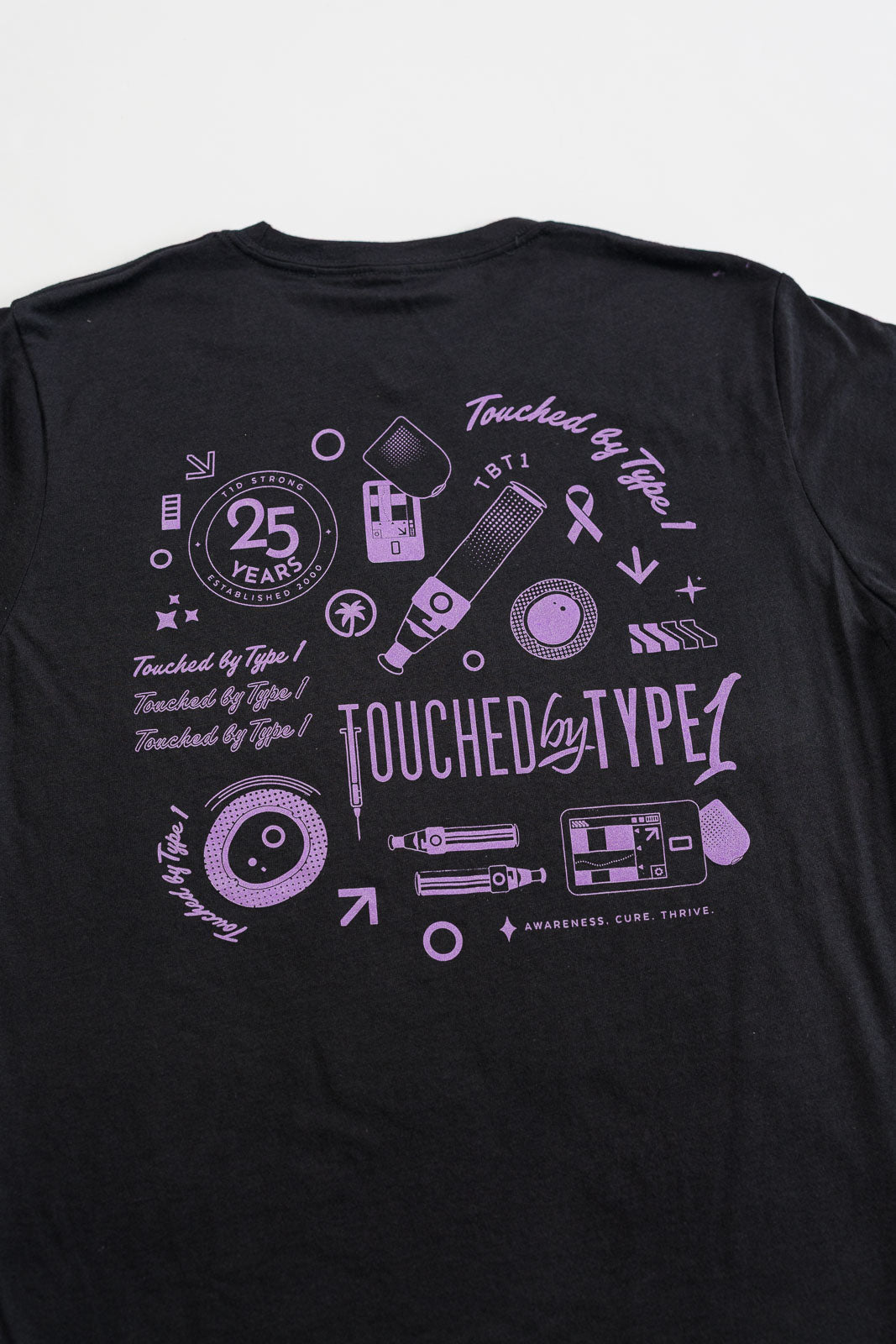Touched By Type 1 Diabetes Black Shirt
