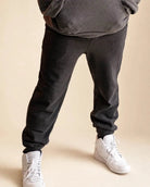 The Palm Shade Sweatpant in relaxed fit with elastic waist and side pockets, perfect for casual comfort and style