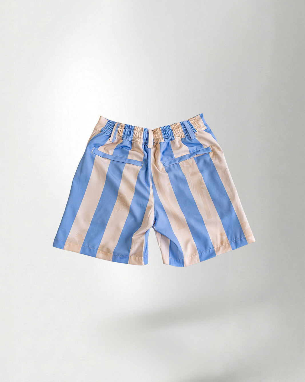 Striped shorts with "Palmr" embroidery