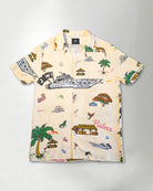 Patterned shirt on a plain background