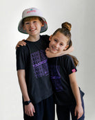 Palmr Style Youth Touched By Type One Black Tee Supporting T1D Soft Short Sleeve Palm Tree Resort wear Self-Care