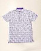 Short-sleeve shirt with a subtle pattern on a beige background