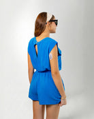 Palmr style womens tropical glow romper blue resort wear selfcare