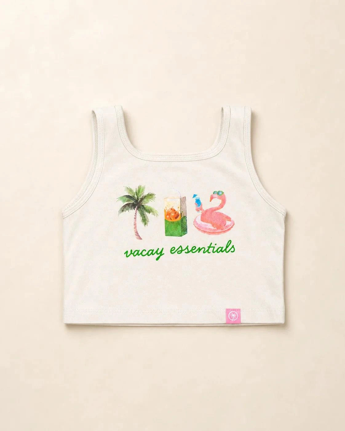 Vacay Essentials Crop Tank — view 2 | Palmr Style