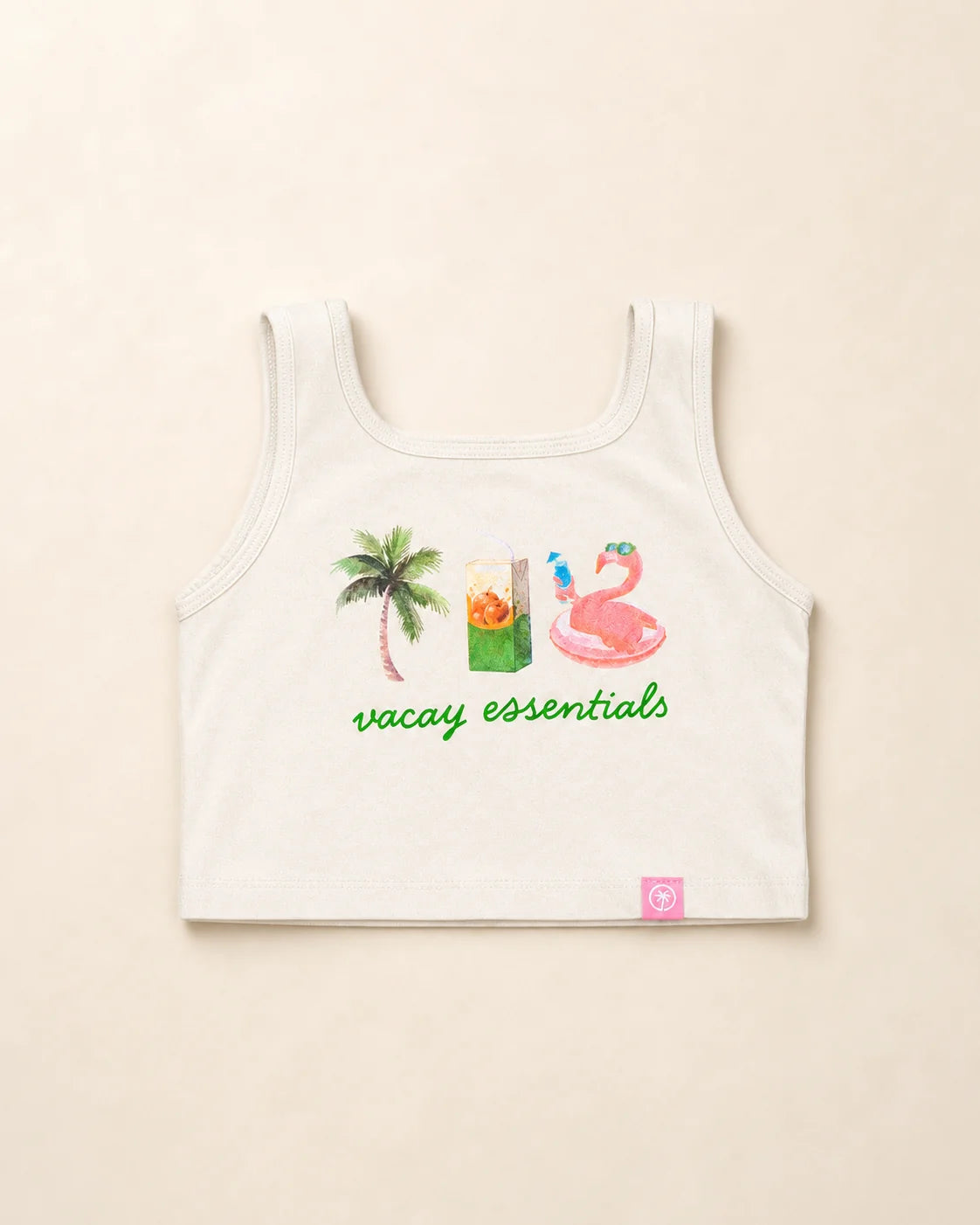 Vacay Essentials Crop Tank — view 2 | Palmr Style