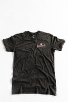 Palmr Style Mens Evening Palm Tee Shirt Vintage Stone Washed Black Soft Short Sleeve Palm Tree Beach Resort wear Self-Care