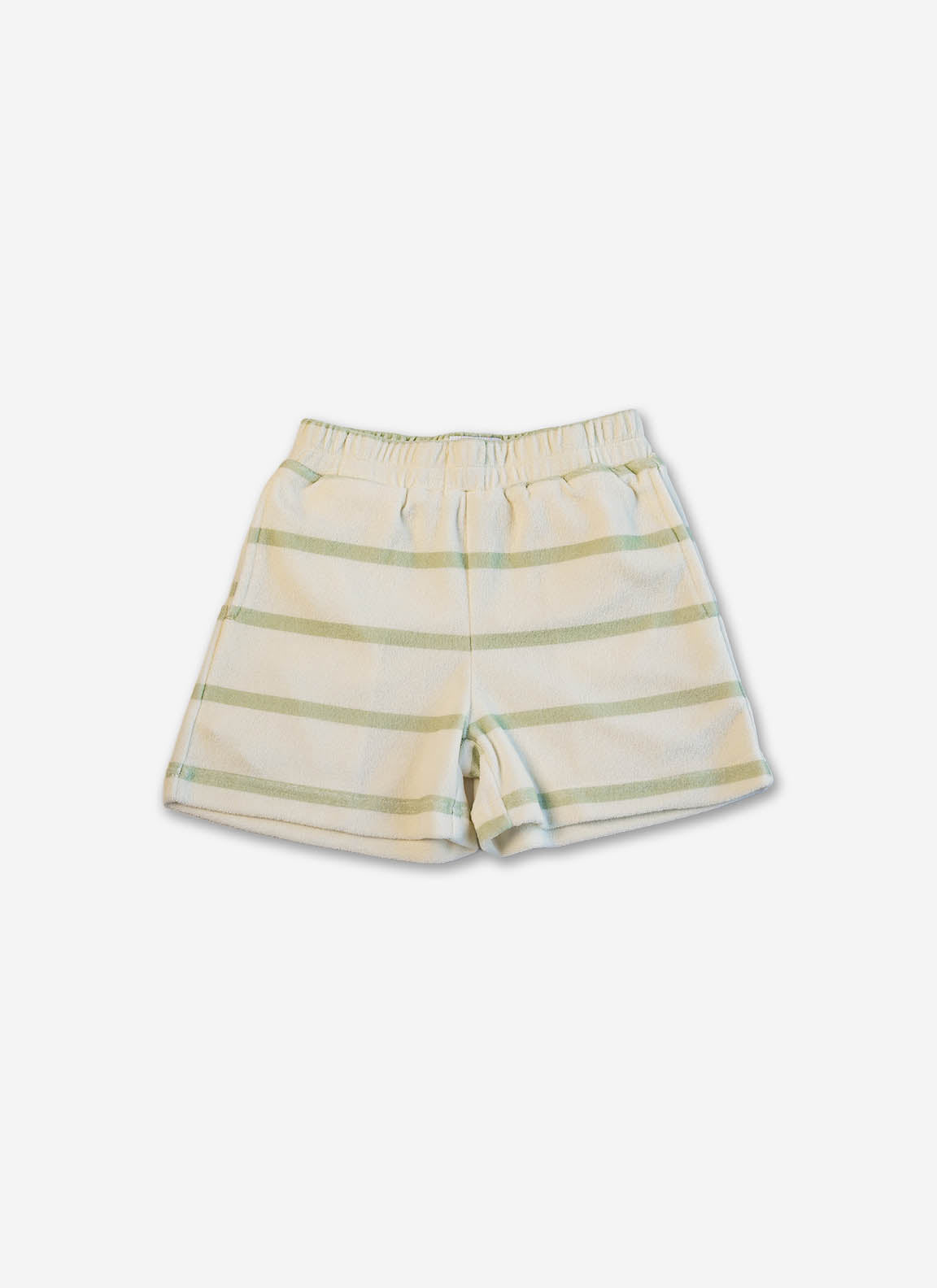 Striped shorts on a white background