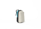 Compact insulated crossbody bag with nylon strap, carabiner clips, and freezer pack for diabetes medication storage
